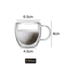 ThermoClear Double Wall Glass Coffee Cup HeatResistant Drinkware Set 10