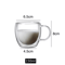 ThermoClear Double Wall Glass Coffee Cup HeatResistant Drinkware Set 10