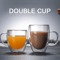 ThermoClear Double Wall Glass Coffee Cup HeatResistant Drinkware Set 13