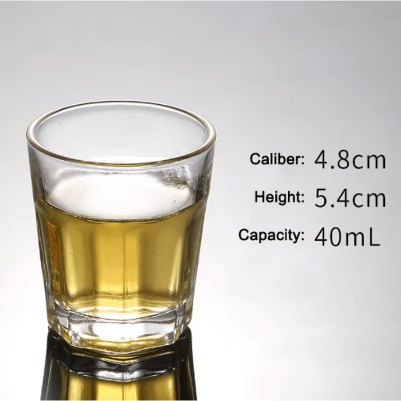 Chinese Style Mini Shot Glass Tumblers For Spirits Espresso 6