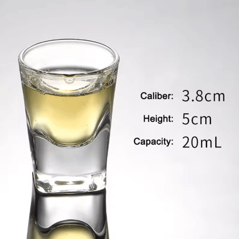 Chinese Style Mini Shot Glass Tumblers For Spirits Espresso 8