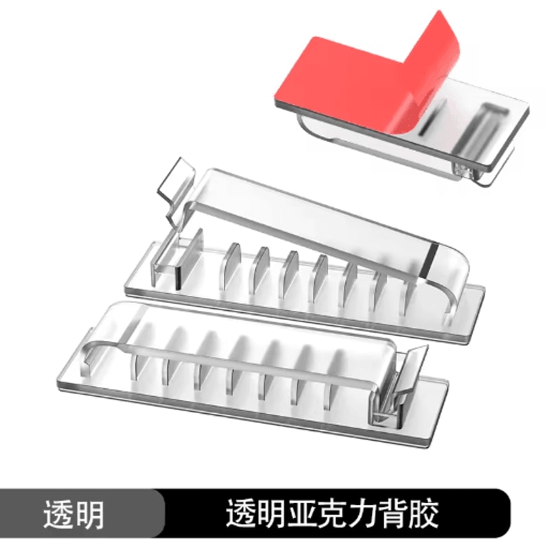 SelfAdhesive MultiSlot Cable Organizer Clips For Desk UnderDesk Use 2