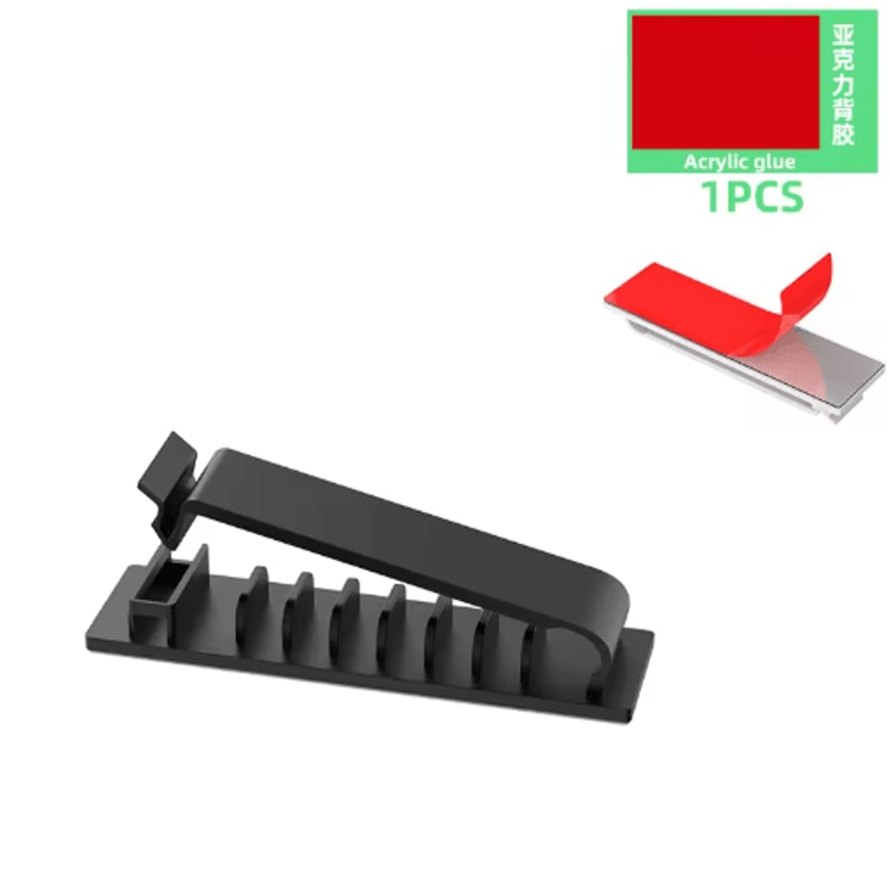 SelfAdhesive MultiSlot Cable Organizer Clips For Desk UnderDesk Use 5