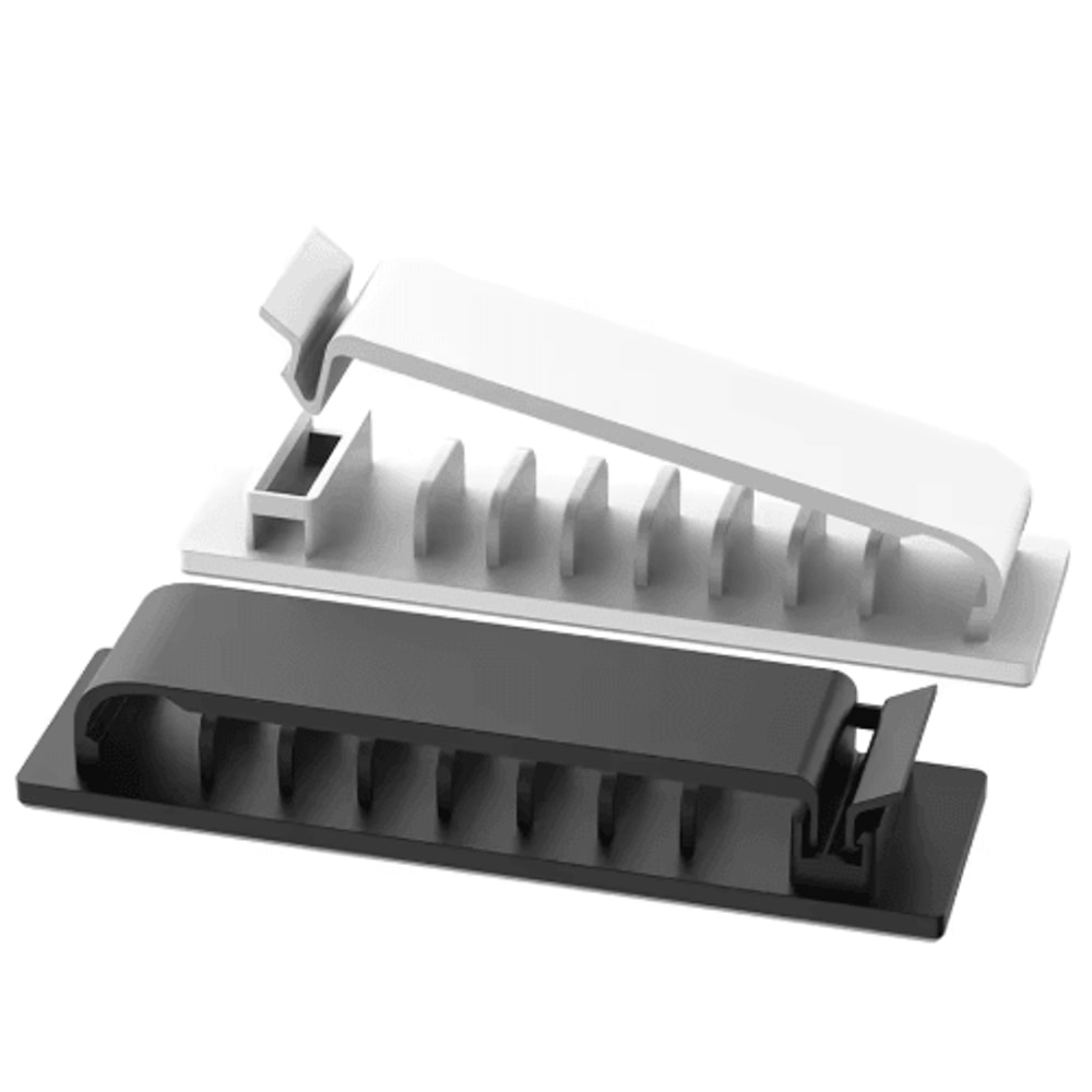 SelfAdhesive MultiSlot Cable Organizer Clips For Desk UnderDesk Use 16