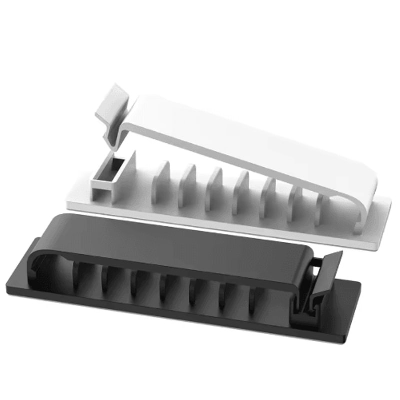 SelfAdhesive MultiSlot Cable Organizer Clips For Desk UnderDesk Use 16