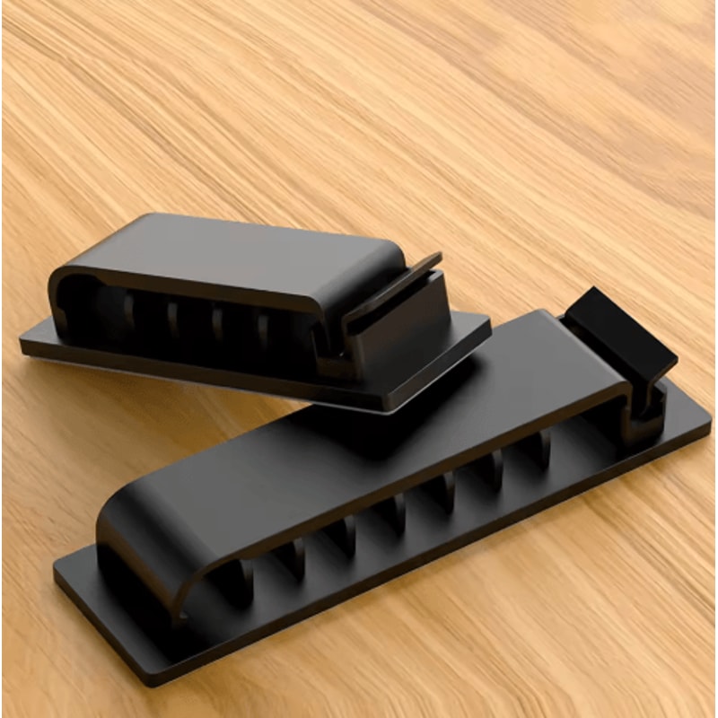 SelfAdhesive MultiSlot Cable Organizer Clips For Desk UnderDesk Use 18