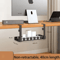 Extendable Steel Under Desk Cable Management Tray With Power Strip Holder 4
