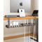 Extendable Steel Under Desk Cable Management Tray With Power Strip Holder 7