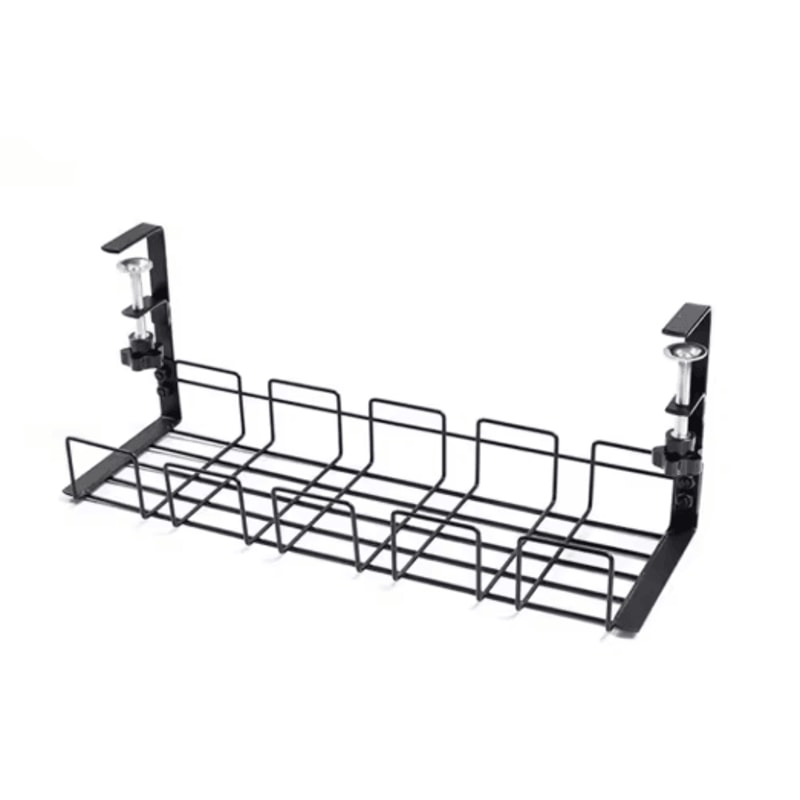 Metal Under Table Storage Rack Cable Management Tray For Home And Office 1
