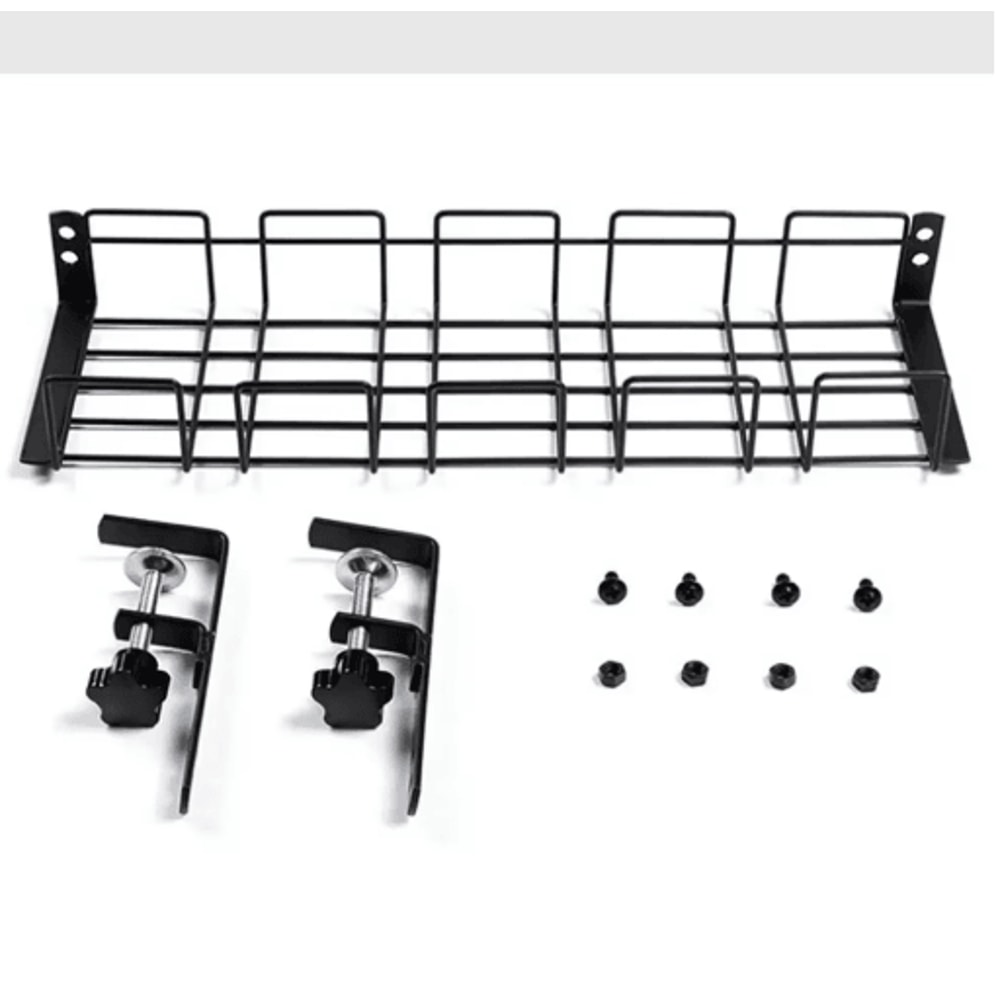 Metal Under Table Storage Rack Cable Management Tray For Home And Office 2