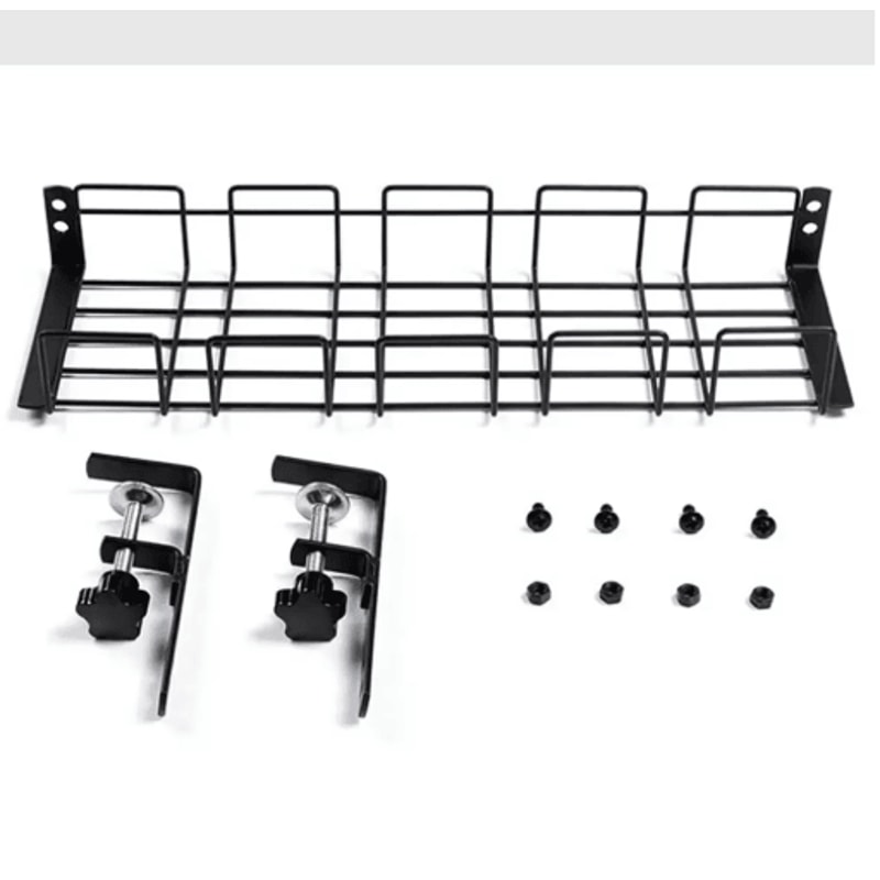 Metal Under Table Storage Rack Cable Management Tray For Home And Office 2