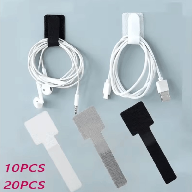 Reusable SelfAdhesive Cable Ties Adjustable Cord Organizer Straps 0