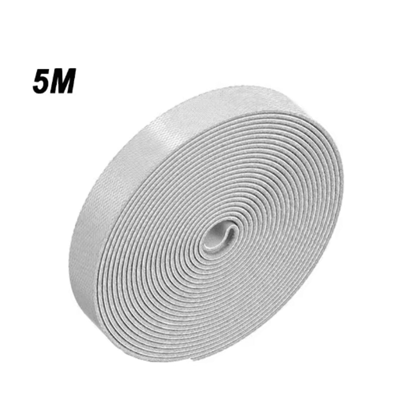 5M Reusable Cable Organizer Straps FreeCut Fastening Tape For Desk Wire Storage 1