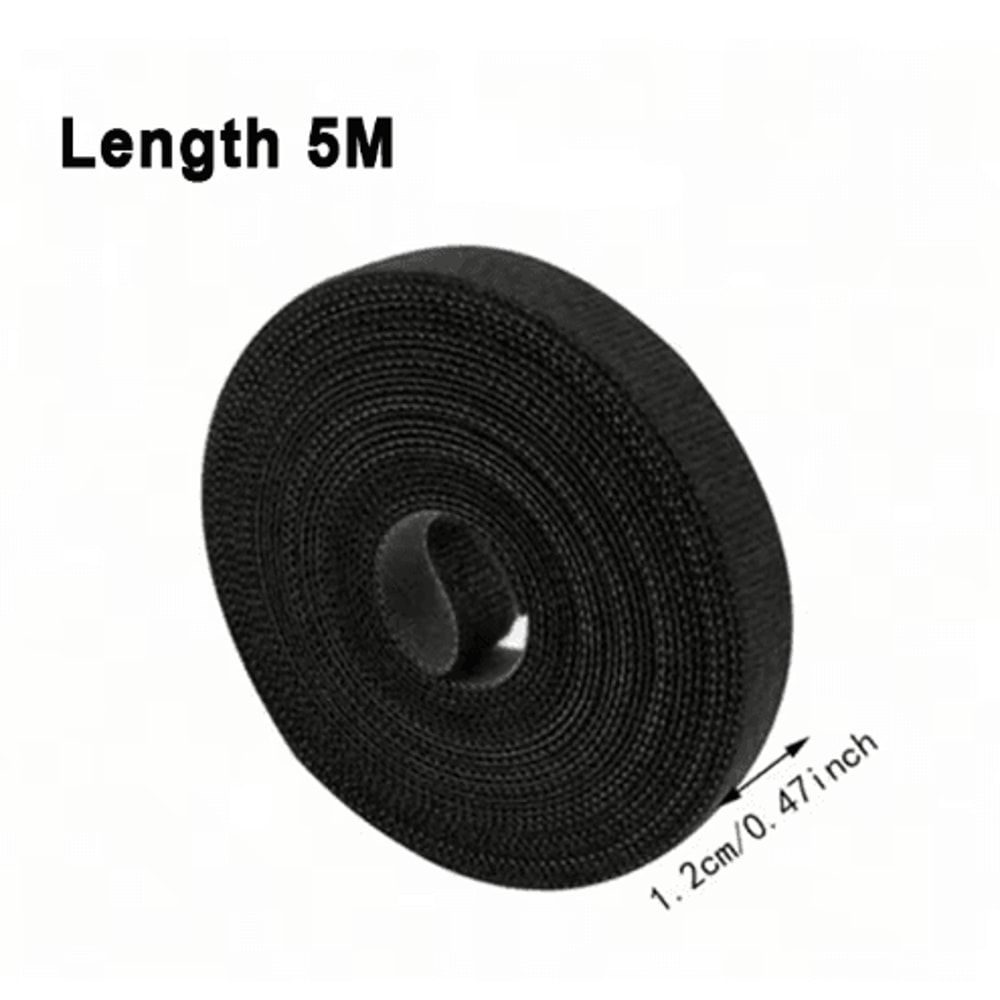 5M Reusable Cable Organizer Straps FreeCut Fastening Tape For Desk Wire Storage 7