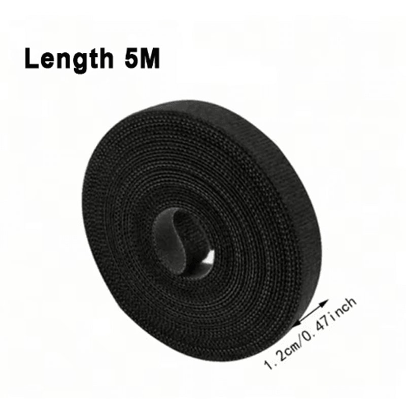 5M Reusable Cable Organizer Straps FreeCut Fastening Tape For Desk Wire Storage 7