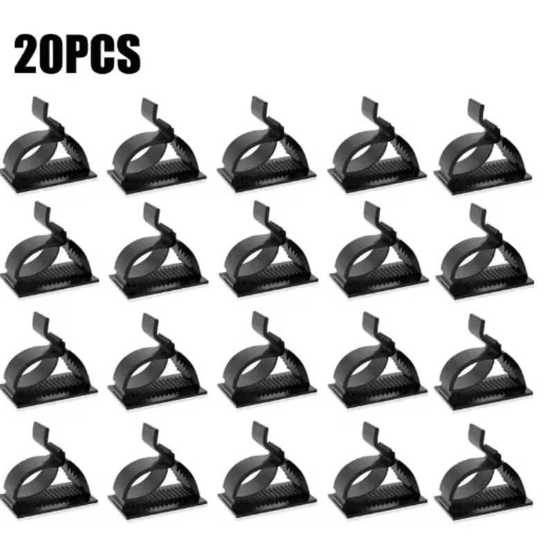 Universal Adjustable SelfAdhesive Cable Clips For Desk Home Office Car 5