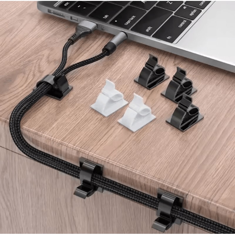 Universal Adjustable SelfAdhesive Cable Clips For Desk Home Office Car 12