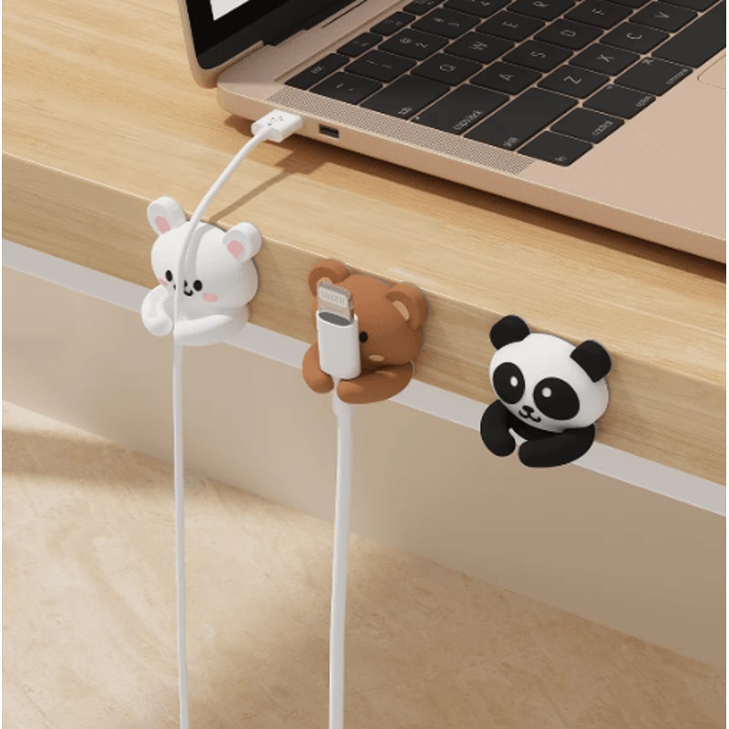 WORTHBUY Cute Desktop Cable Managers SelfAdhesive USB Cord Clips 0