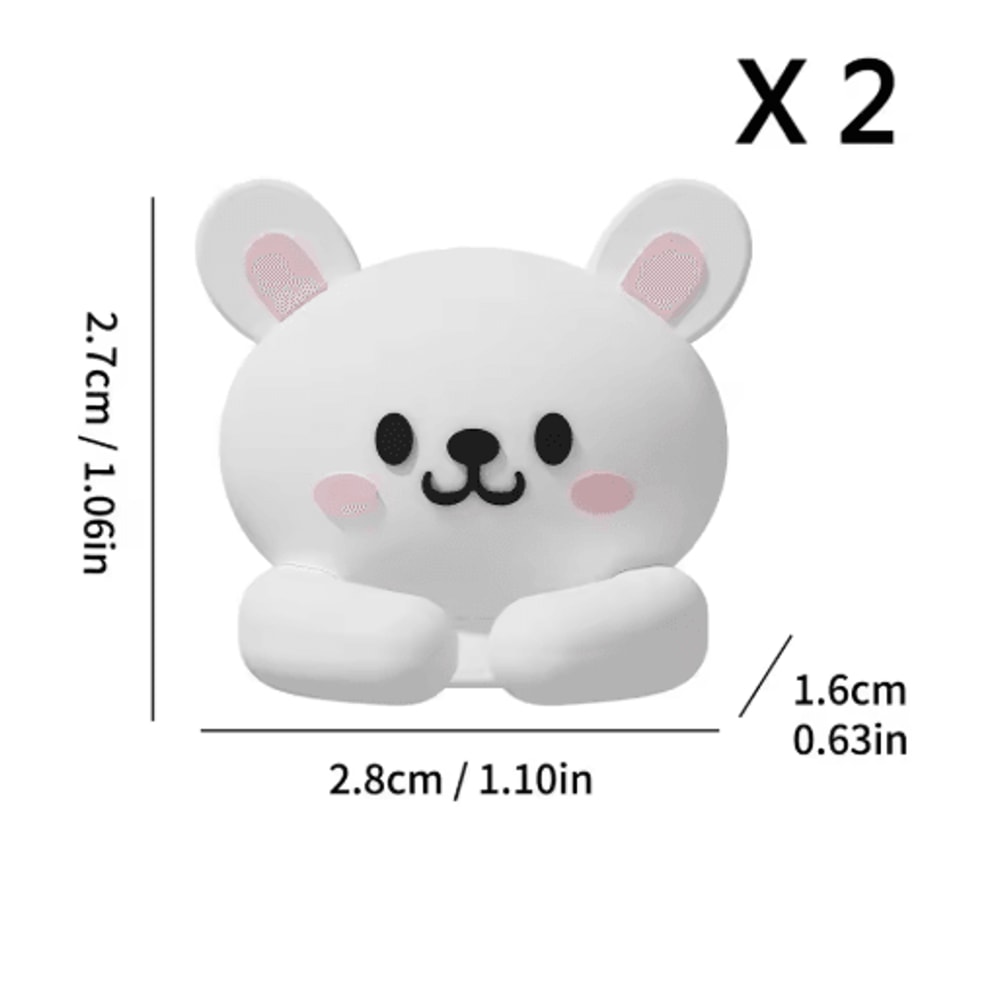 WORTHBUY Cute Desktop Cable Managers SelfAdhesive USB Cord Clips 6