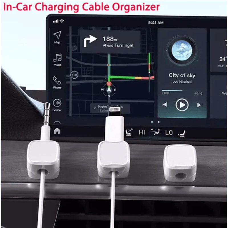 Magnetic Cable Clip Winder Adhesive Cord Organizer For Desk And Home 6