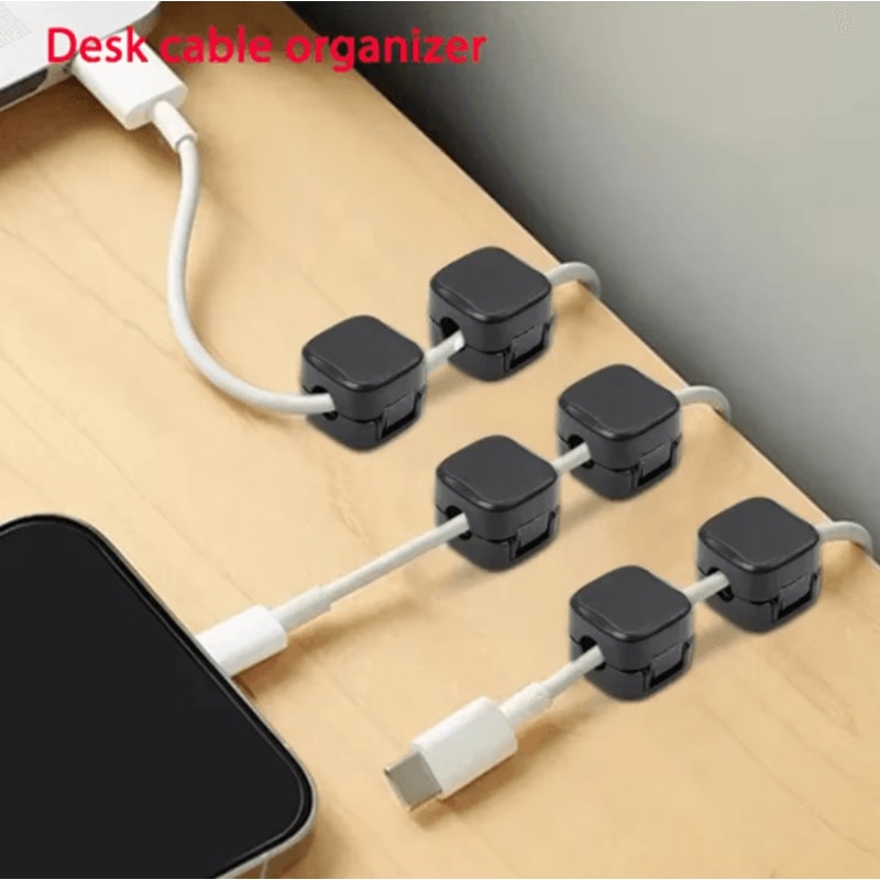 Magnetic Cable Clip Winder Adhesive Cord Organizer For Desk And Home 7