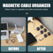 Magnetic Cable Clip Winder Adhesive Cord Organizer For Desk And Home 8