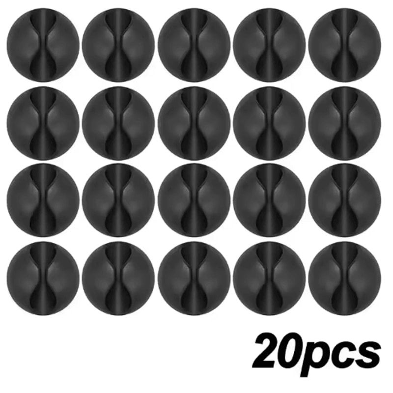 Silicone SelfAdhesive Cable Clips Phone Cord Holder Organizer 1