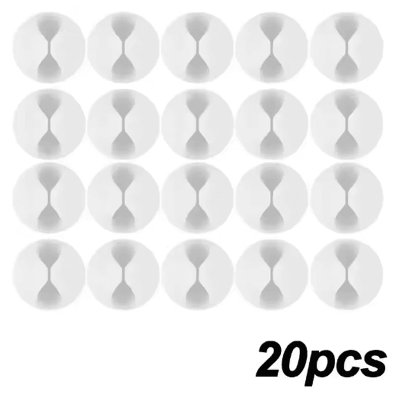 Silicone SelfAdhesive Cable Clips Phone Cord Holder Organizer 11