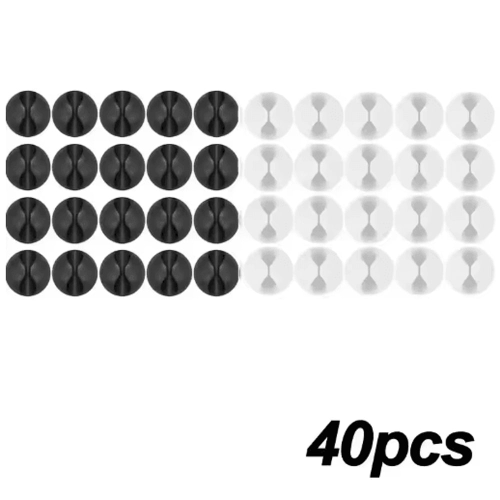 Silicone SelfAdhesive Cable Clips Phone Cord Holder Organizer 7