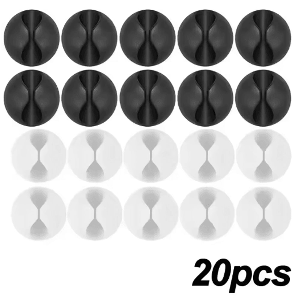 Silicone SelfAdhesive Cable Clips Phone Cord Holder Organizer 8