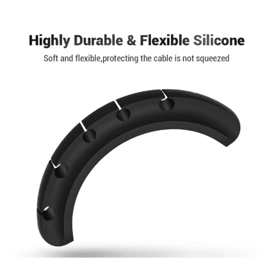 Silicone USB Cable Organizer And Desktop Cable Winder Clips 7