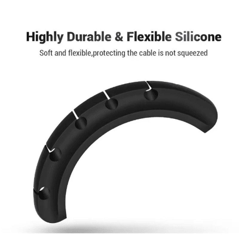 Silicone USB Cable Organizer And Desktop Cable Winder Clips 7