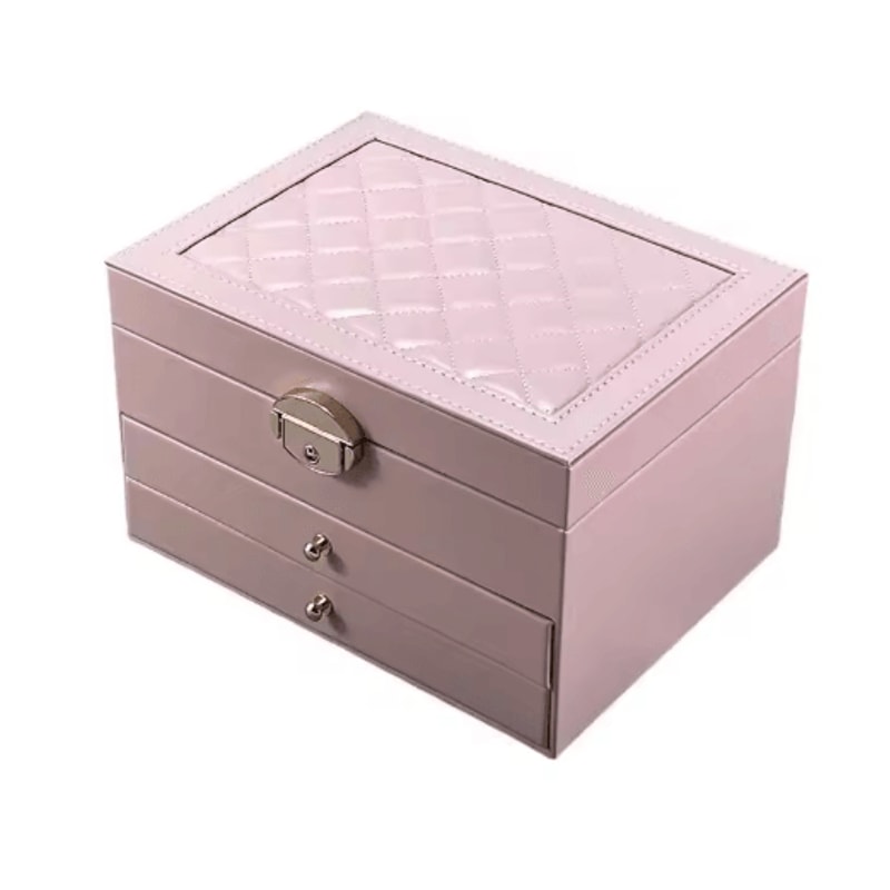 High End Multi Layer Drawer Type Jewelry Box Household Large Capacity Earring Storage Organizer Wit 1