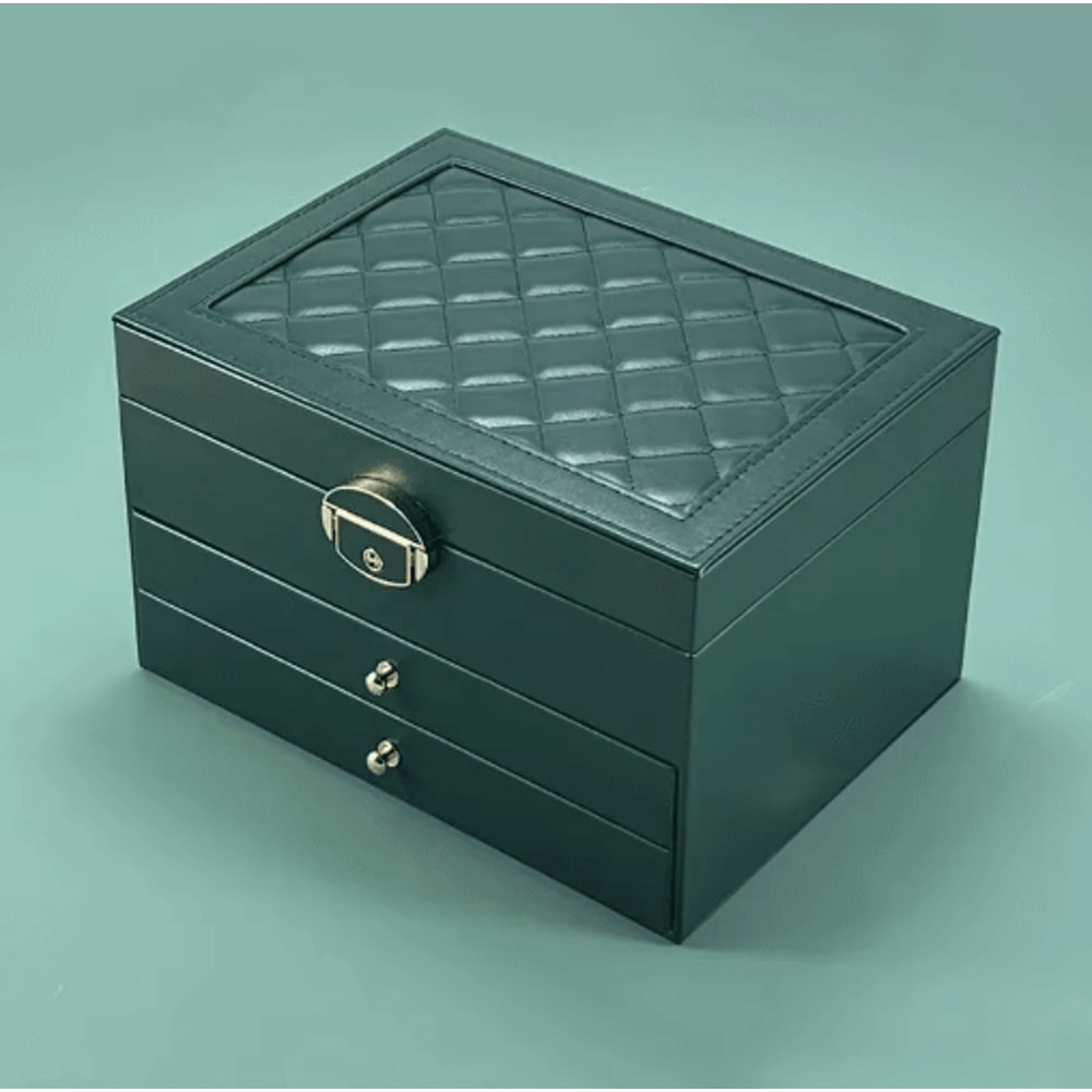 High End Multi Layer Drawer Type Jewelry Box Household Large Capacity Earring Storage Organizer Wit 4