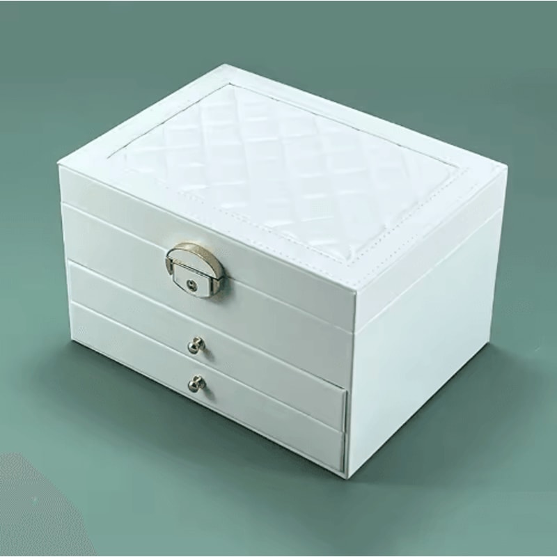 High End Multi Layer Drawer Type Jewelry Box Household Large Capacity Earring Storage Organizer Wit 7