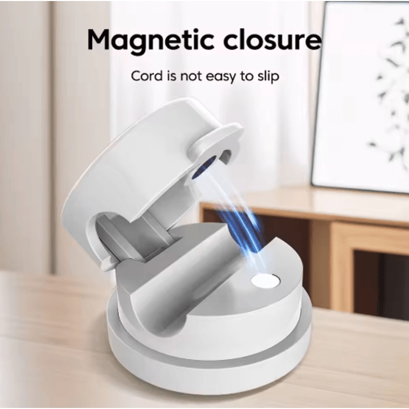 360 Rotating Magnetic Cable Clip Organizer With Adhesive Base 10