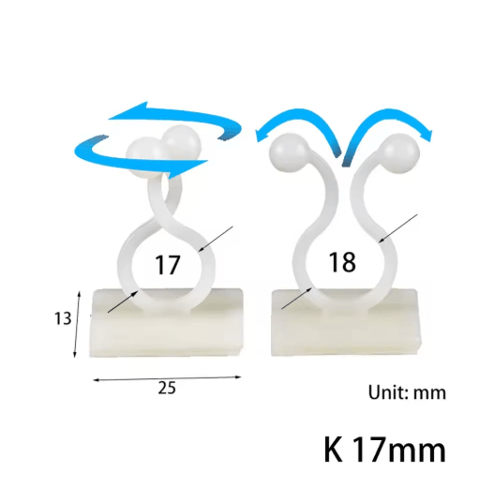 10 Pcs Charger Cable Organizer USB Winder Desktop Tidy Clips Management Wire Holder For Mouse Headp 2