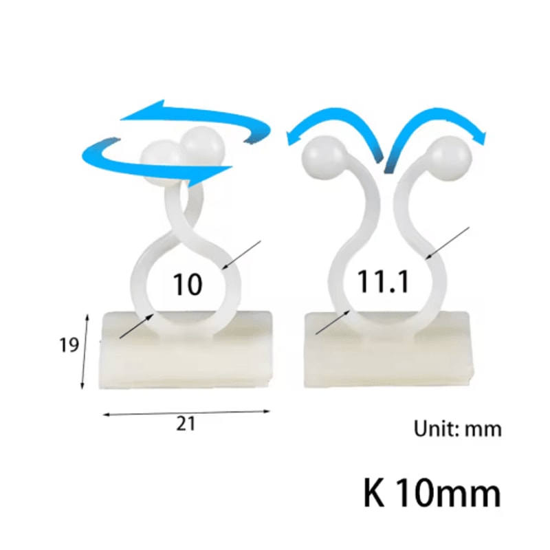 10 Pcs Charger Cable Organizer USB Winder Desktop Tidy Clips Management Wire Holder For Mouse Headp 4