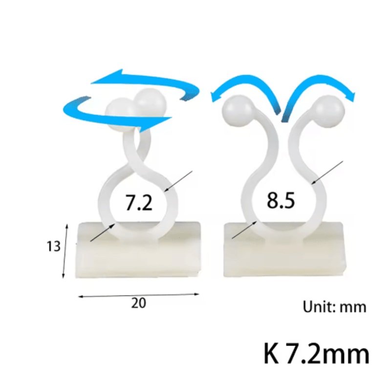 10 Pcs Charger Cable Organizer USB Winder Desktop Tidy Clips Management Wire Holder For Mouse Headp 5