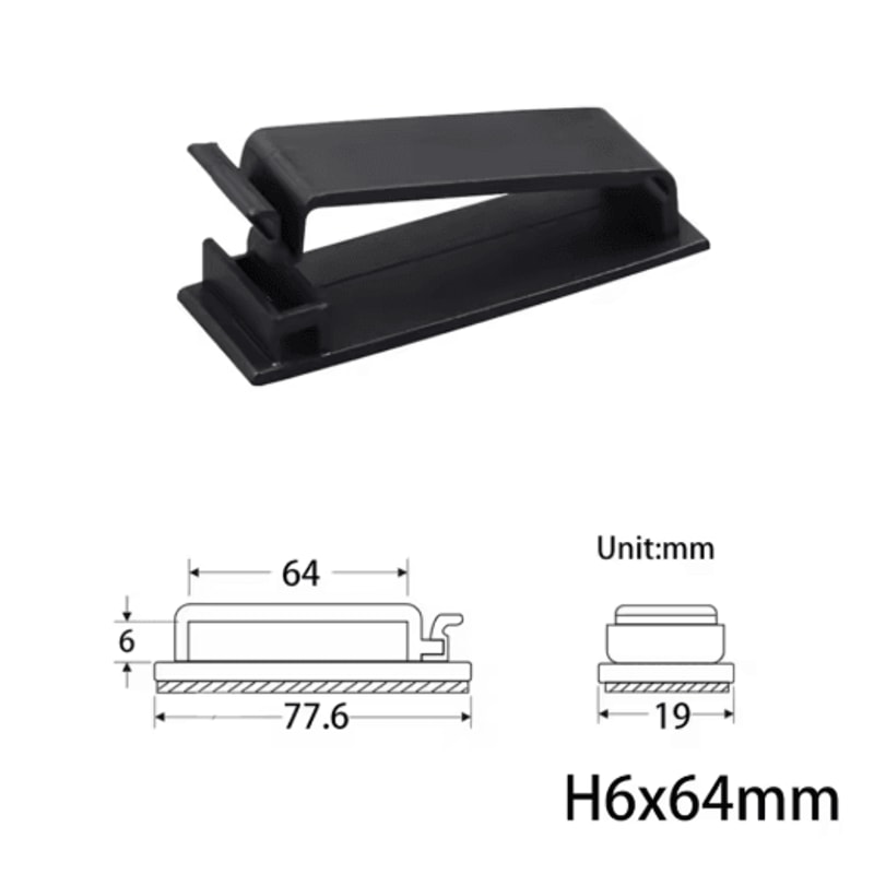 10 Pcs Charger Cable Organizer USB Winder Desktop Tidy Clips Management Wire Holder For Mouse Headp 6