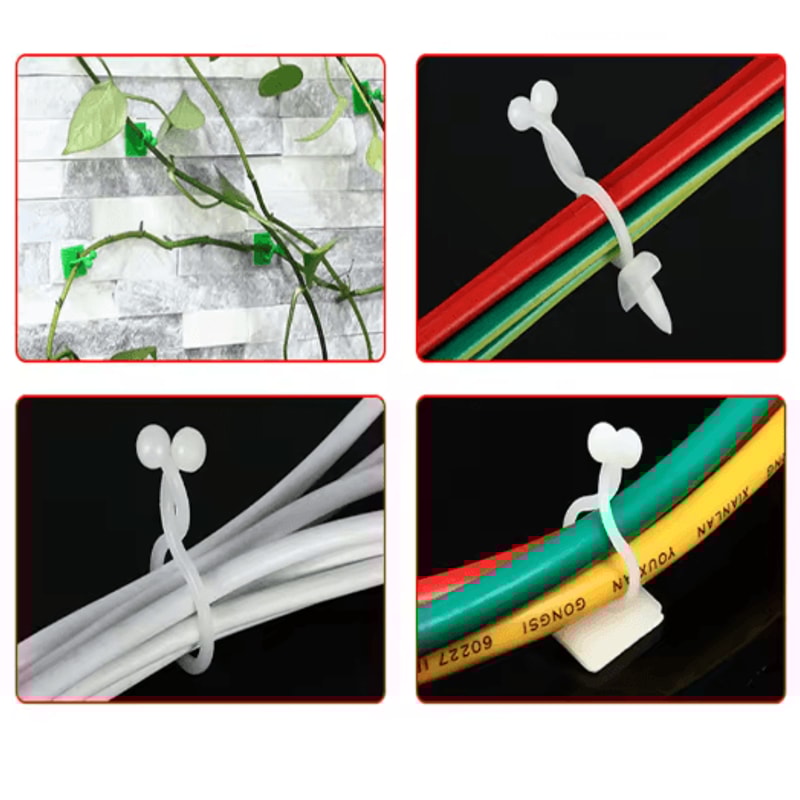 10 Pcs Charger Cable Organizer USB Winder Desktop Tidy Clips Management Wire Holder For Mouse Headp 0