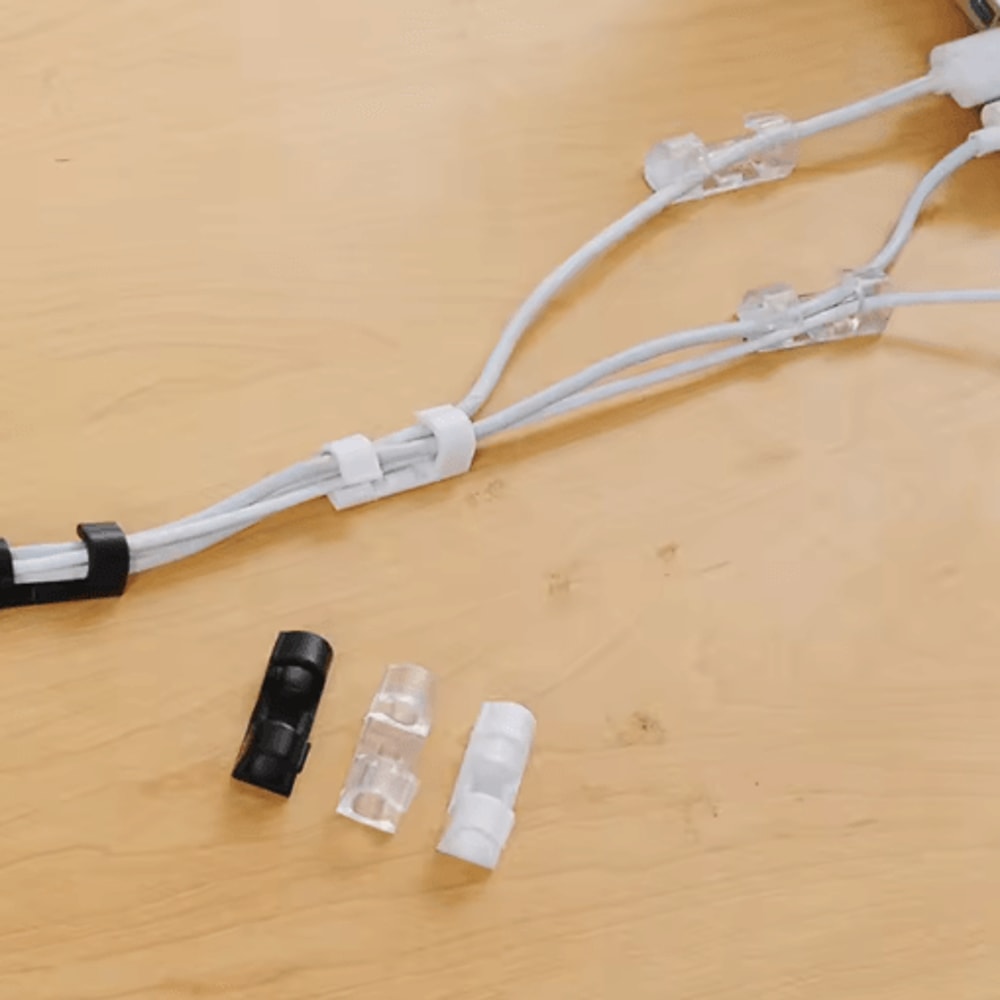 10 Pcs Charger Cable Organizer USB Winder Desktop Tidy Clips Management Wire Holder For Mouse Headp 19