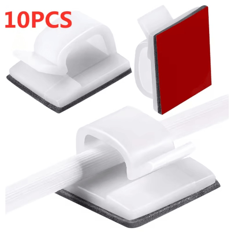 Self Adhesive Wire Organizer Cable Holder Clips For Desktop And PC Setup 11