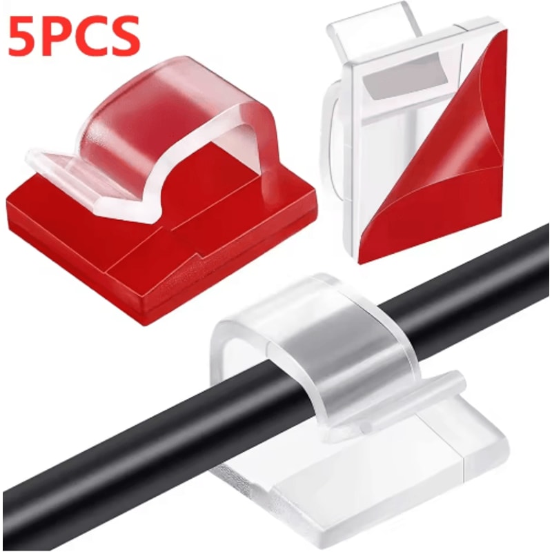Self Adhesive Wire Organizer Cable Holder Clips For Desktop And PC Setup 3