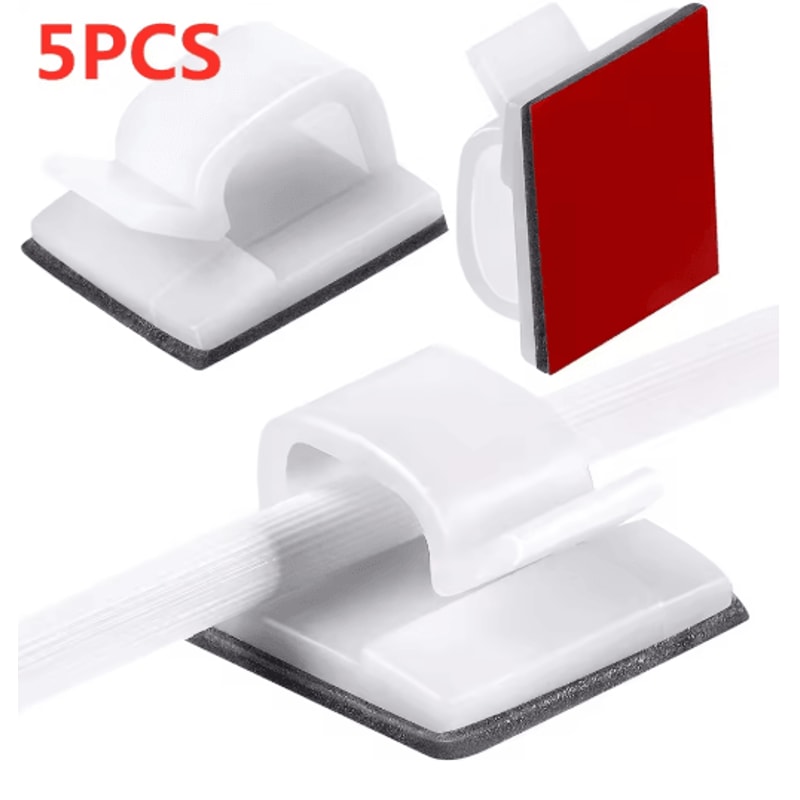 Self Adhesive Wire Organizer Cable Holder Clips For Desktop And PC Setup 4
