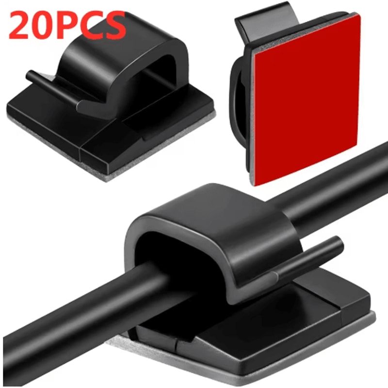Self Adhesive Wire Organizer Cable Holder Clips For Desktop And PC Setup 5