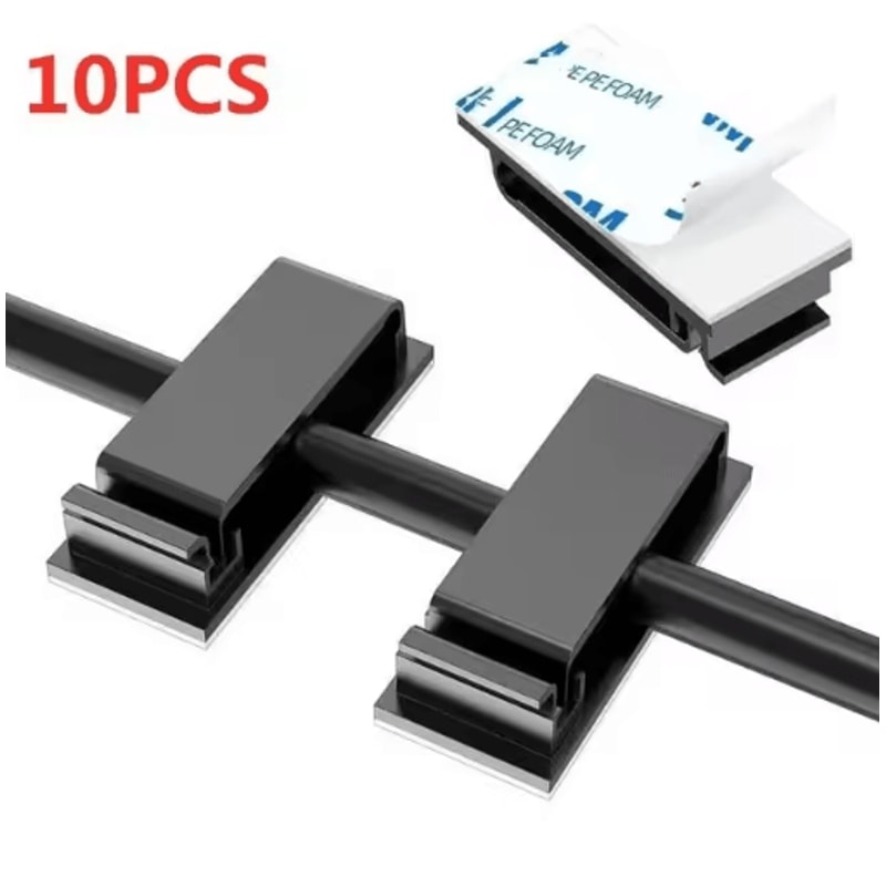 Self Adhesive Wire Organizer Cable Holder Clips For Desktop And PC Setup 6