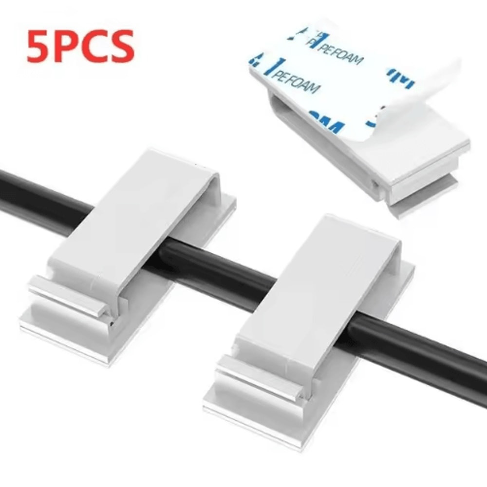 Self Adhesive Wire Organizer Cable Holder Clips For Desktop And PC Setup 7