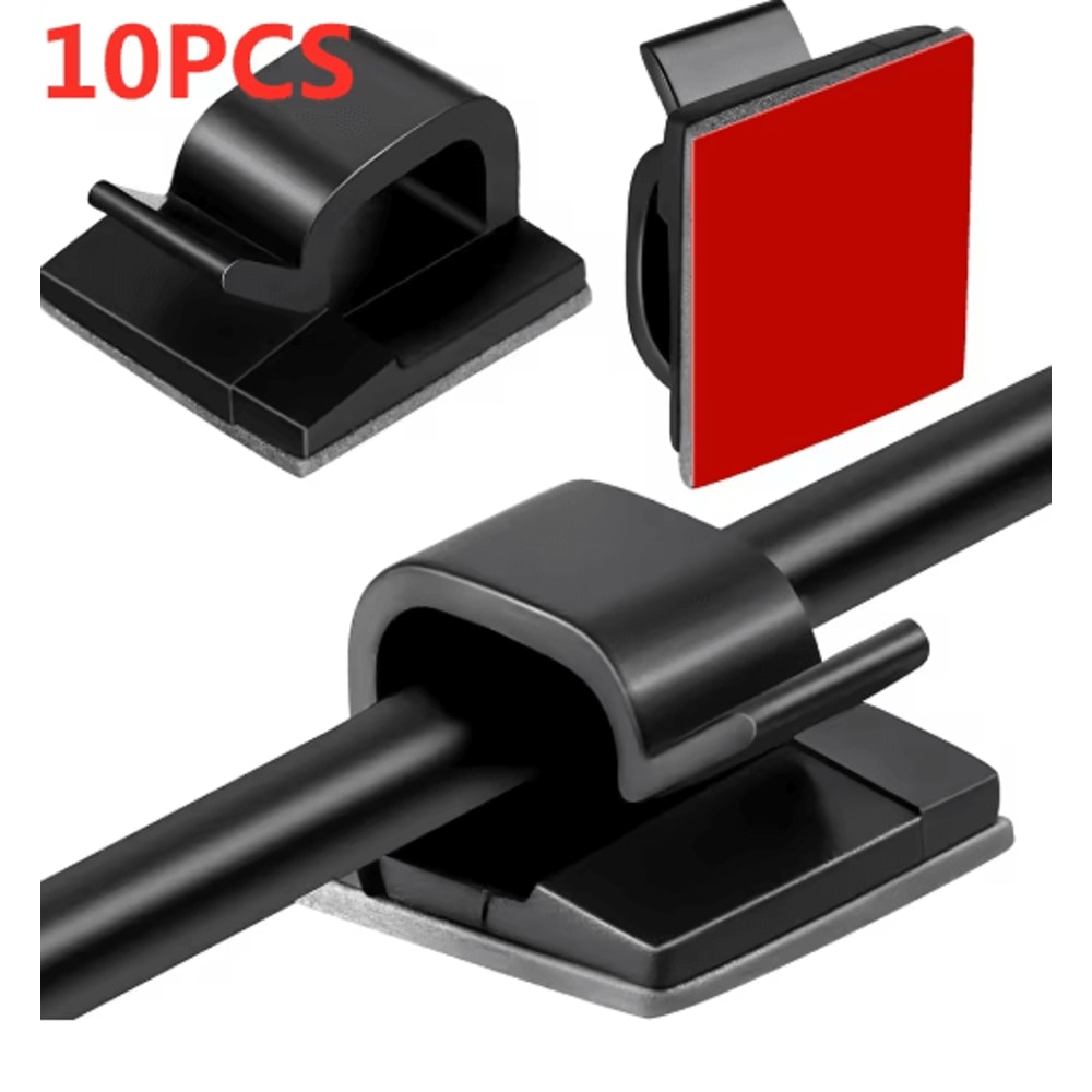 Self Adhesive Wire Organizer Cable Holder Clips For Desktop And PC Setup 13