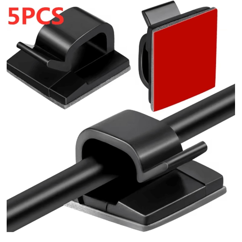 Self Adhesive Wire Organizer Cable Holder Clips For Desktop And PC Setup 14